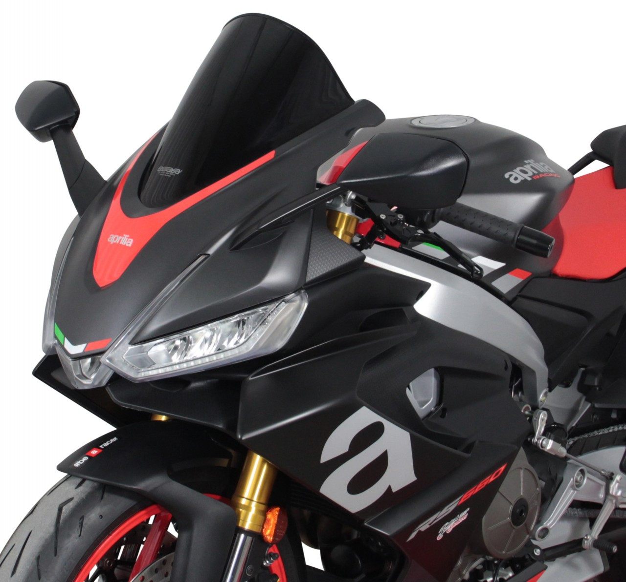 Szyba motocyklowa MRA APRILIA RS 660 2021-, forma R, czarna