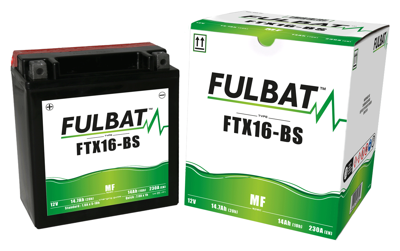 Akumulator FULBAT FUL MF - FTX16-BS / YTX16-BS (suchy, bezobsługowy, kwas w zestawie)