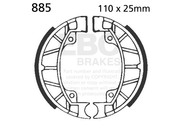 EBC Brakes Szczęki hamulcowe EBC 885 (1 kpl.)
