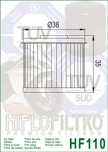 FILTR OLEJU HIFLO HF110 HONDA NSF 250 R '11-
