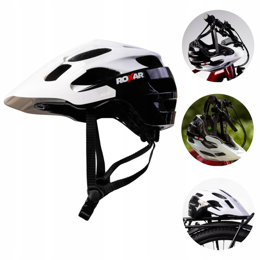 Kask rowerowy ROXAR MTB white black