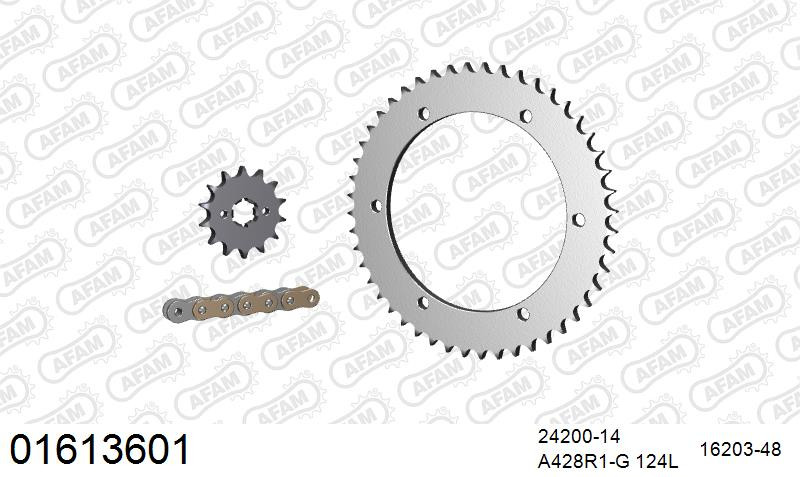 Zestaw napędowy AFAM do KAWASAKI KMX 125 B1,A1,B2,A2,A3,B3,A4,B4,B5,A5,B6,B7,B8,B9