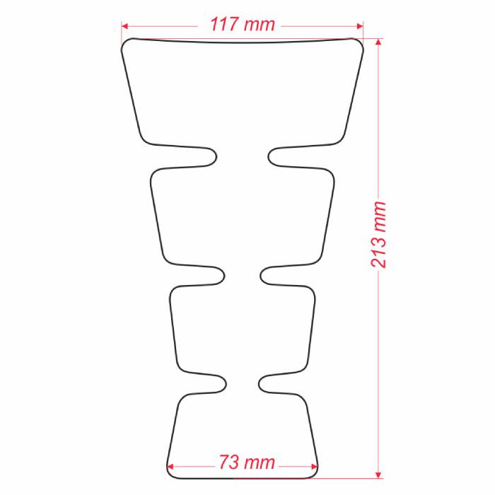 ONEDESIGN Tankpad universale złoty shape chrome