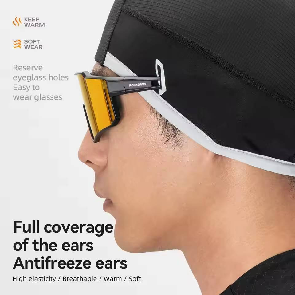 Czapka rowerowa do biegania sportowa pod kask ROCKBROS 18250007001 Termoaktywna