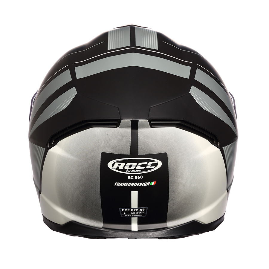 Kask motocyklowy ROCC 862 czarno-szary