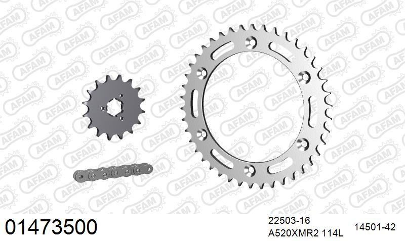 Zestaw napędowy AFAM do SUZUKI DR 650 R L,M,N,P, DR 650 RE R,S, DR 650 RS L,M, DR 650 RSE M,N,P,R,S,T