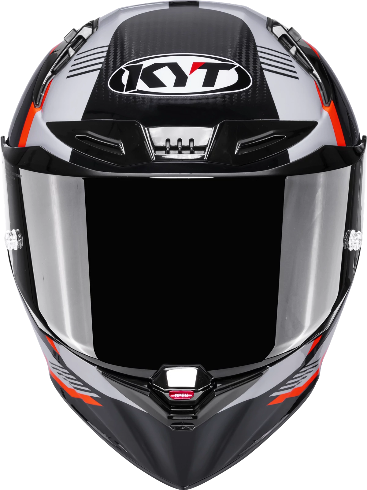 Kask motocyklowy KYT R1R CARBON ZONE POMARAŃCZOWY E06