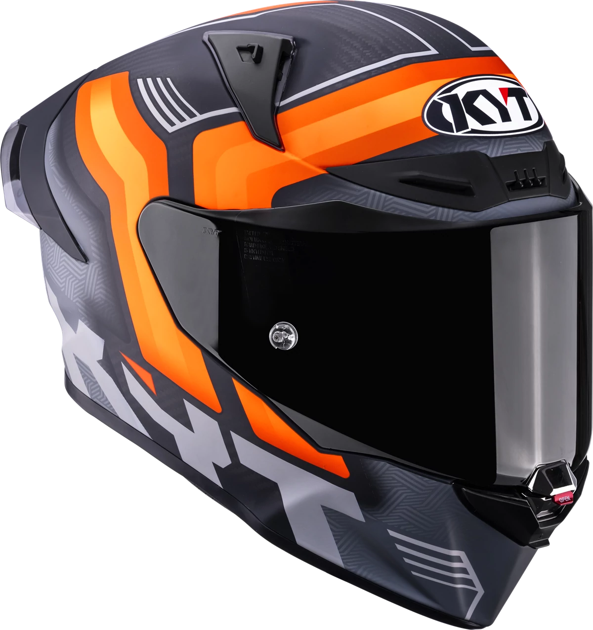 Kask motocyklowy KYT R1R CARBON ACCELERATOR POMARAŃCZOWY MATT E06