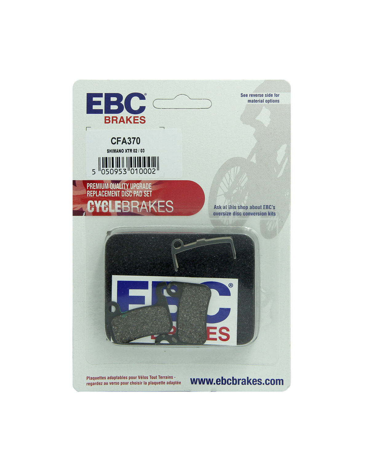 CFA370 - Klocki hamulcowe rowerowe (organiczne) EBC Brakes