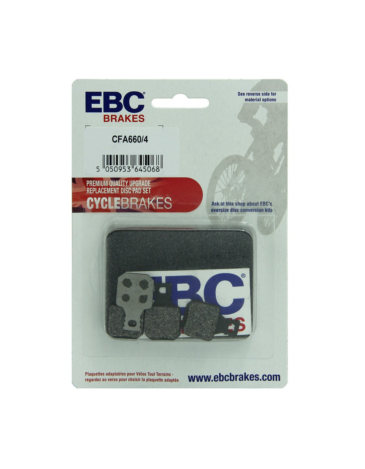 CFA660/4 - Klocki hamulcowe rowerowe (organiczne) EBC Brakes