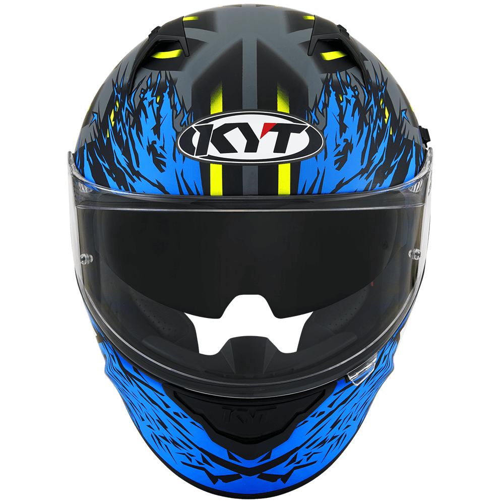 Kask Motocyklowy KYT NF-R FLAMING niebieski