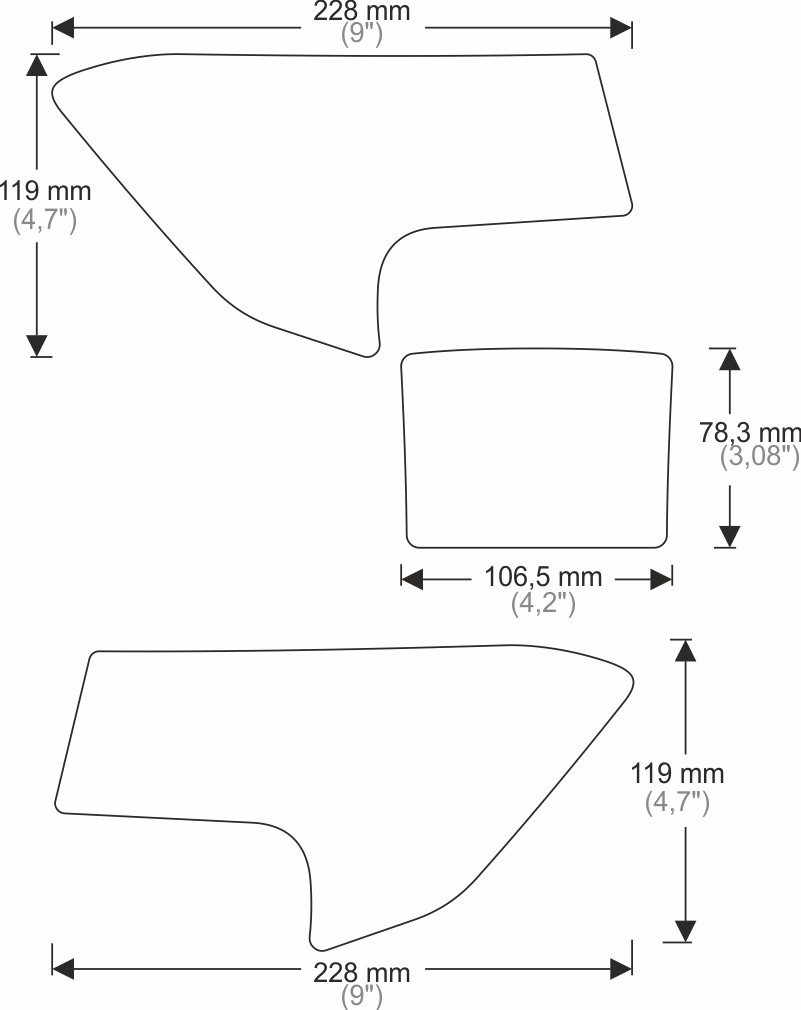 ONEDESIGN protections for rubber surfaces for BMW xr 2015/2019