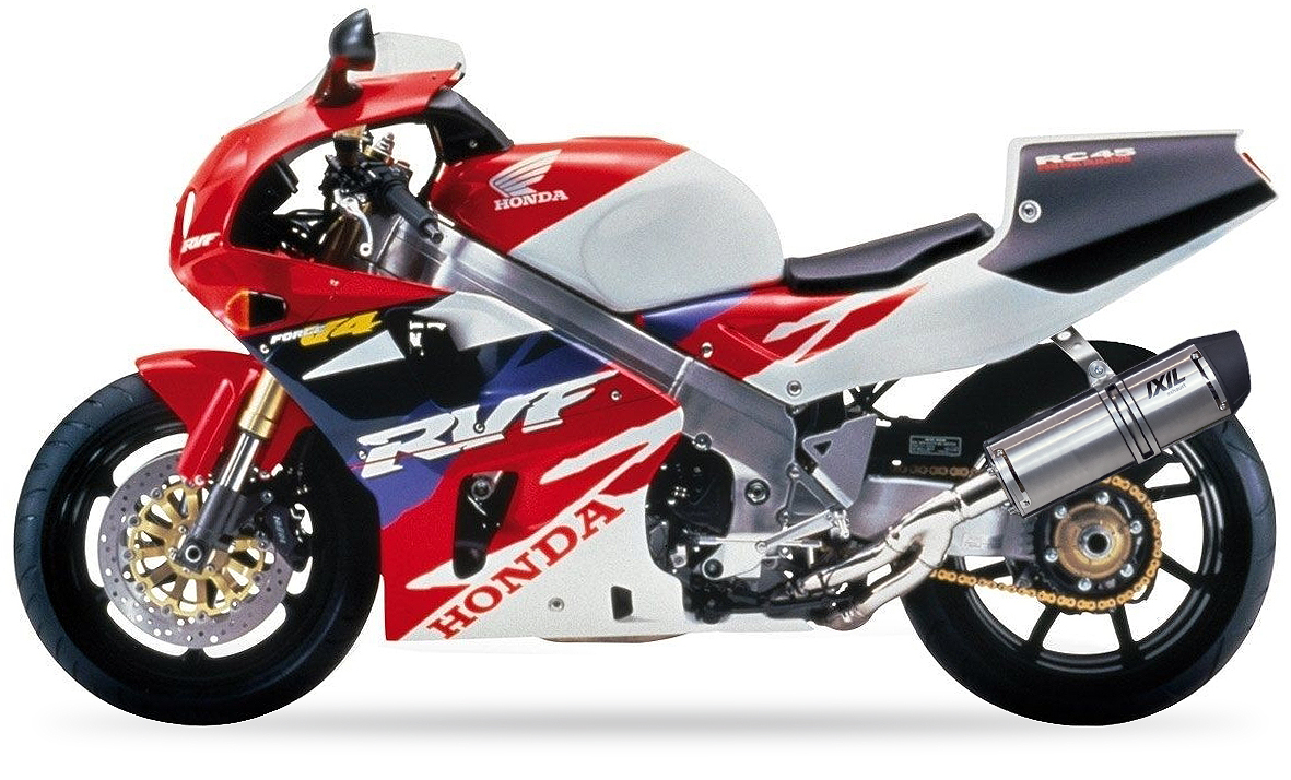 Tłumik IXIL HONDA RVF 750 R -94 (RC45) typ SOVE (waga: 3000g, długość: 423 mm., materiał: Inox AISI304, kolor: Black painted) SL