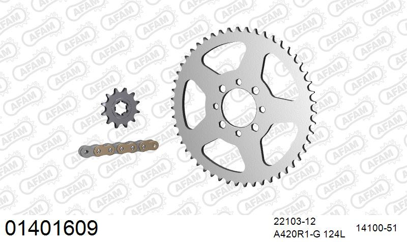 Zestaw napędowy AFAM do SUZUKI TS 50 XK