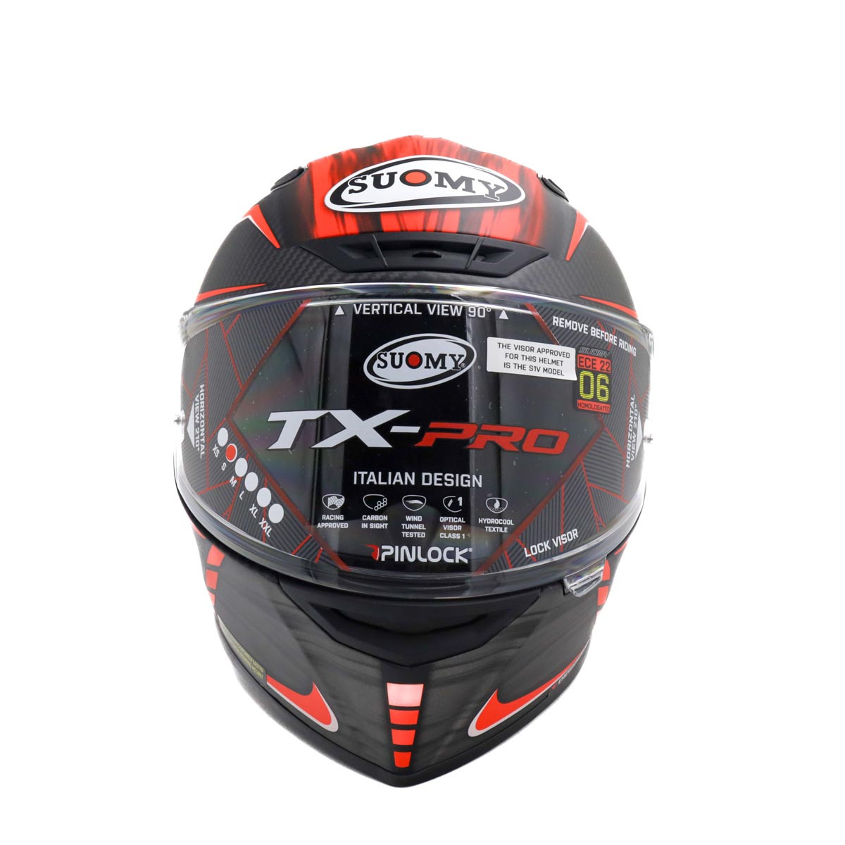 Kask motocyklowy SUOMY TX-PRO JOHNSON REPLICA Czerwony Matowy /E06 - L