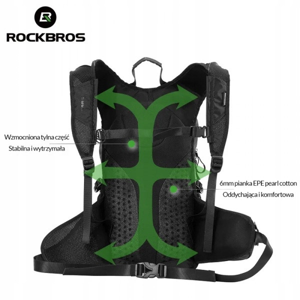 Plecak rowerowy sportowy Rockbros H9-BK