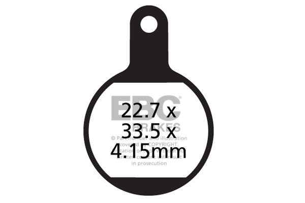 CFA615R - Klocki hamulcowe rowerowe (organiczne wyczynowe) EBC Brakes