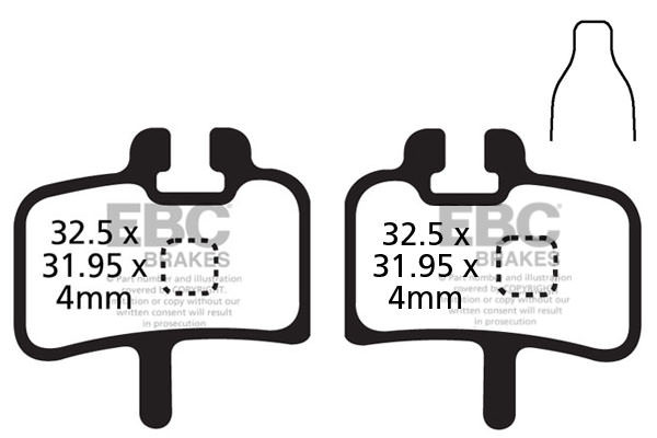 CFA277R - Klocki hamulcowe rowerowe (organiczne wyczynowe) EBC Brakes