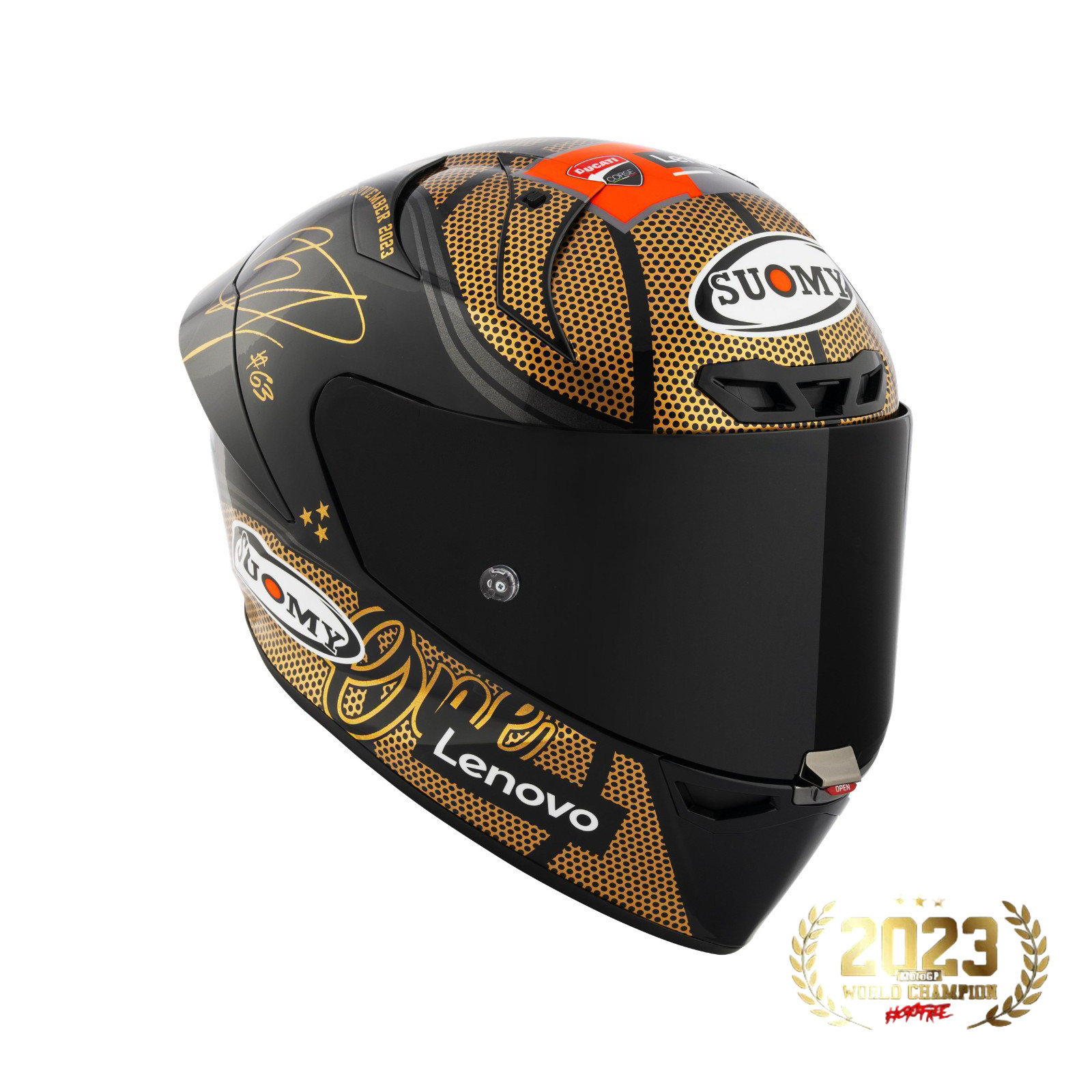Kask Motocyklowy SUOMY S1-XR GP PECCO WORLD CHAMPION 2023 GOLD LIMITED EDITION / E06-FIM