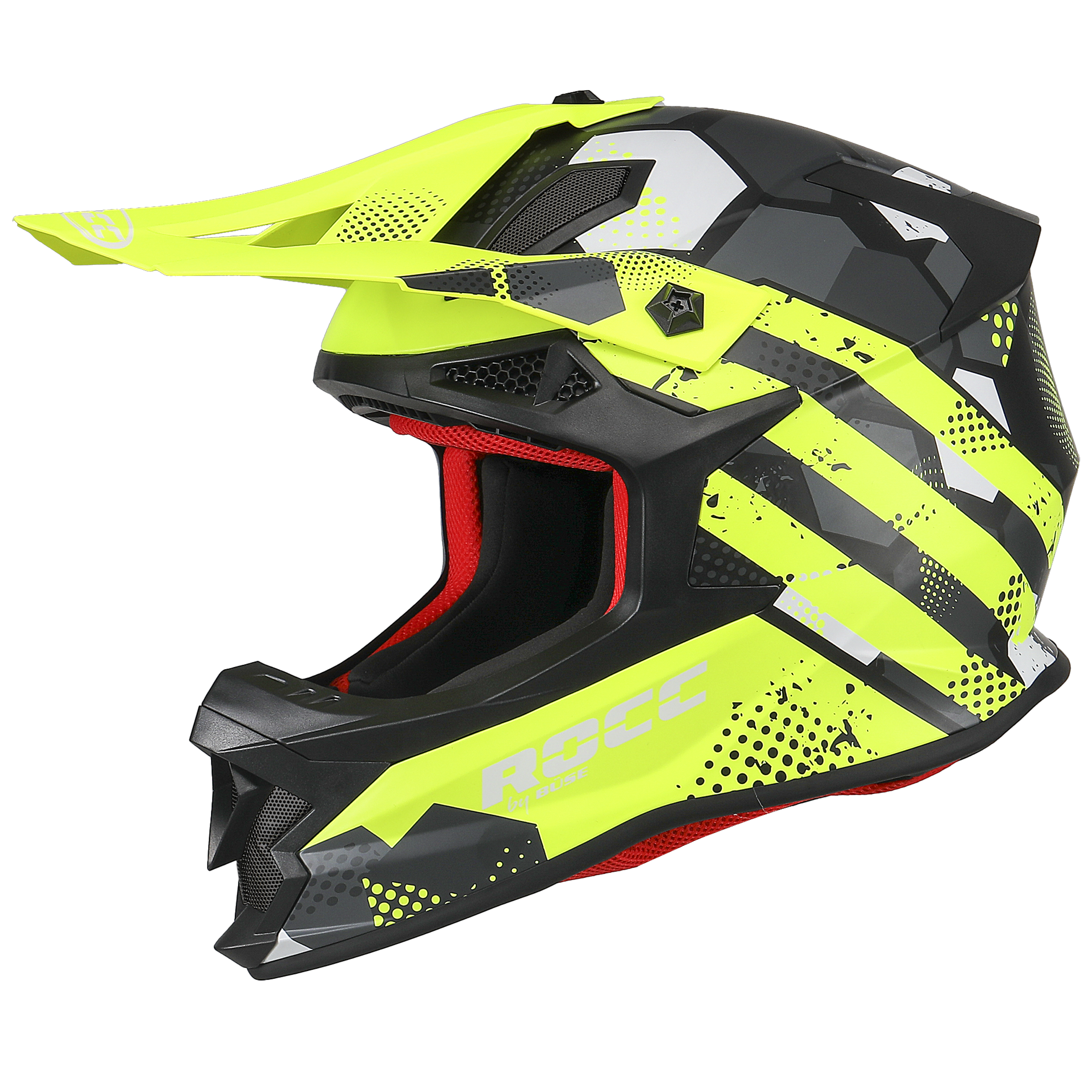 Kask motocyklowy ROCC 800 szaro-żółty