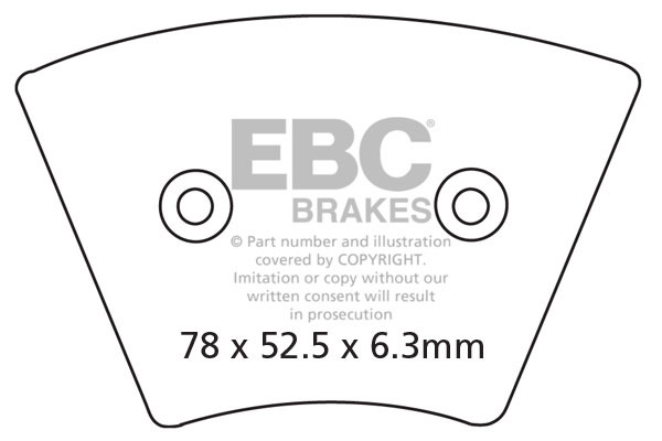 Klocki hamulcowe EBC FA026 (kpl. na 1 tarcze)