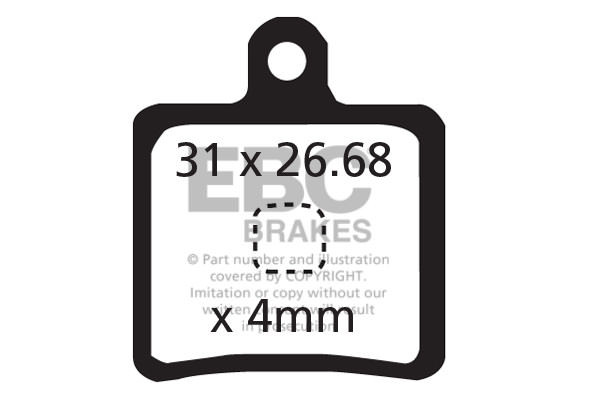 CFA318HH - Klocki hamulcowe rowerowe (spiekane) EBC Brakes