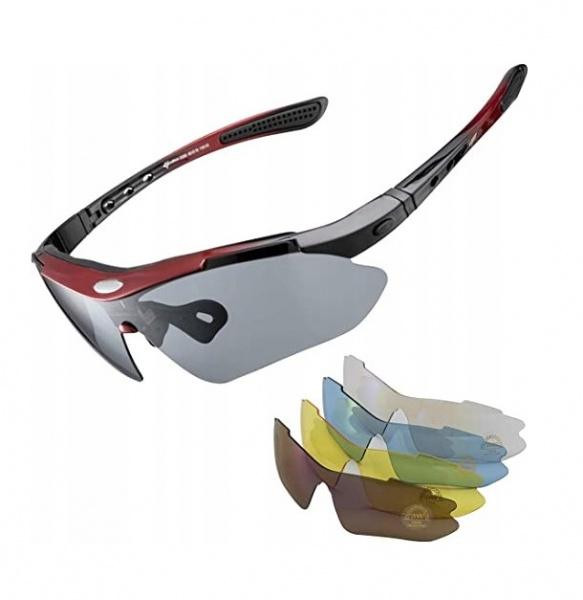 Okulary rowerowe / sportowe z polaryzacją, wymienne szkła ROCKBROS UV400 (10001) niebieskie
