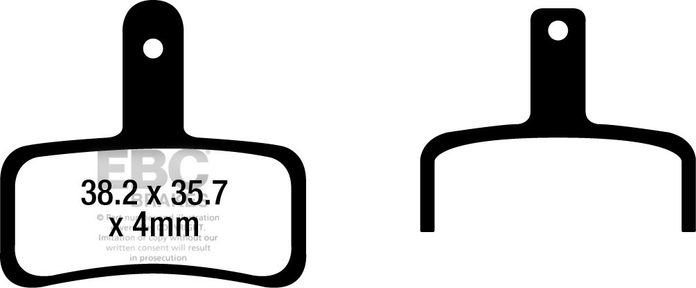 CFA695HH - Klocki hamulcowe rowerowe (spiekane) EBC Brakes