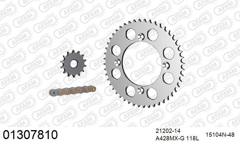 Zestaw napędowy AFAM do YAMAHA YZ 85 P,R,S,T,V,W,X,Y,Z,A,B,D,E,E