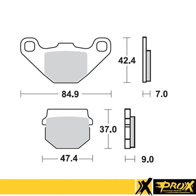 ProX Racing Parts ProX Klocki Hamulcowe Przednie KX80 '88-96 + RM80 '86-95 (odpowiednik EBC FA083R)