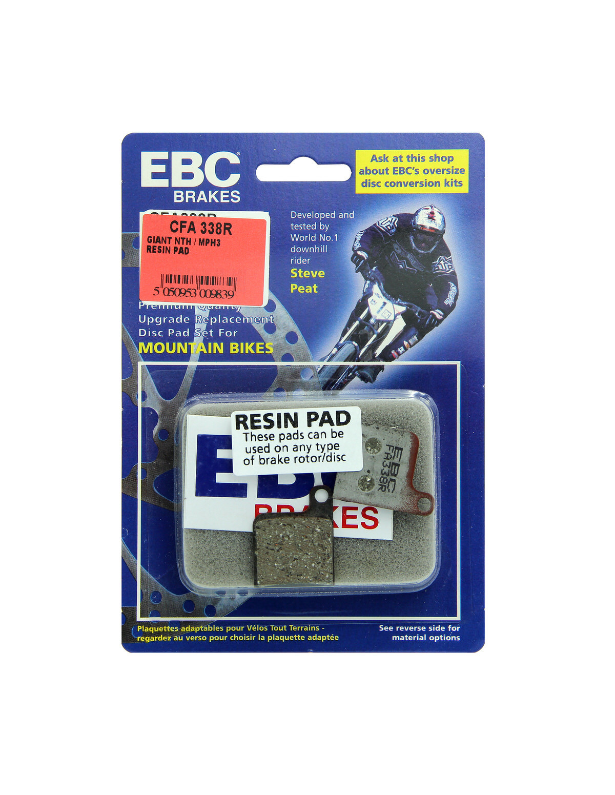 CFA338R - Klocki hamulcowe rowerowe (organiczne wyczynowe) EBC Brakes