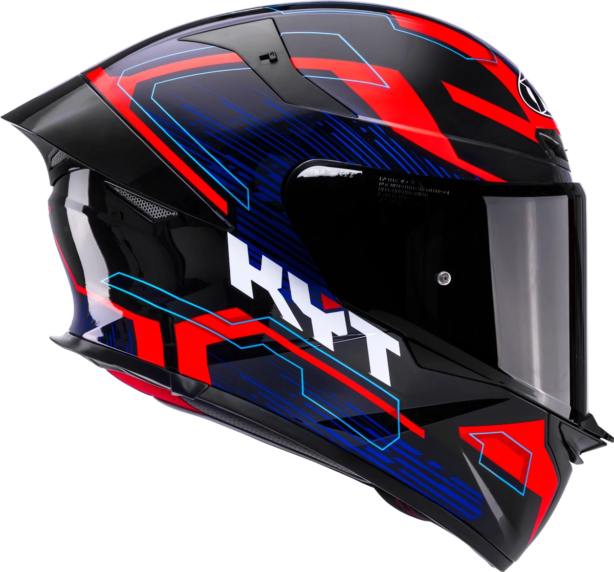 Kask motocyklowy KYT TT-REVO SPEEDING CZARNY/CZERWONY/NIEBIESKI E06