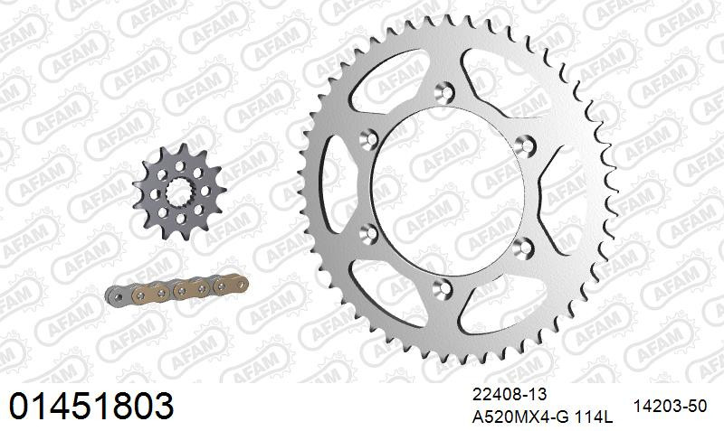 Zestaw napędowy AFAM do SUZUKI RM-Z 450 L5,L6,L7,L8,L9,M0,M1,M2,M3,M4,M5,M6