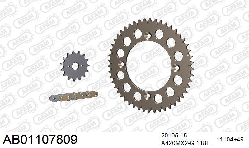 Zestaw napędowy AFAM do HONDA CR 80 R T,V,W,X,Y,1,2