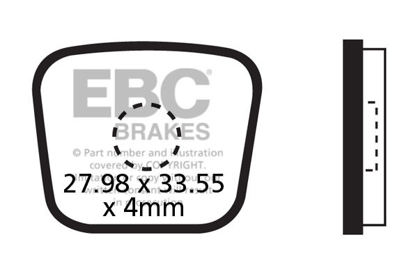 CFA278 - Klocki hamulcowe rowerowe (organiczne) EBC Brakes