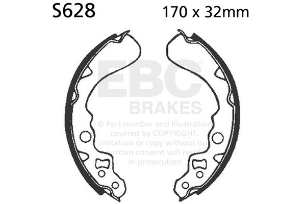 EBC Brakes Szczęki hamulcowe EBC S628 (1 kpl.)