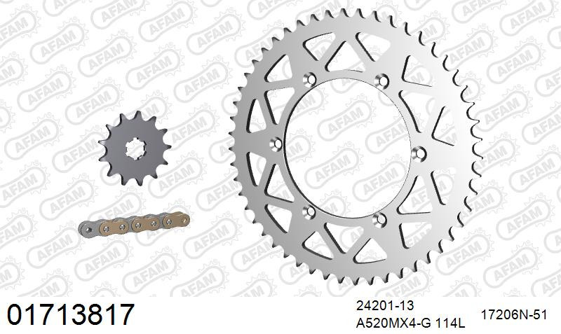 Zestaw napędowy AFAM do KAWASAKI KX 125 M2,M3,M6F,M7F,M8F