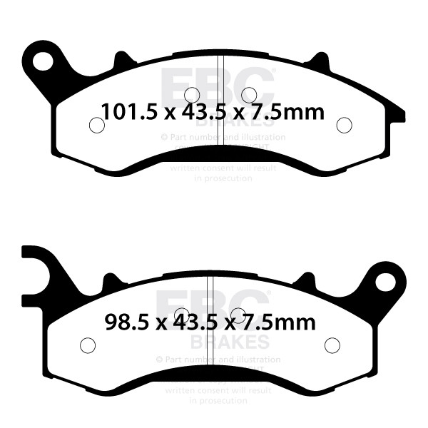 EBC Brakes Klocki hamulcowe EBC FA731R (kpl. na 1 tarcze)