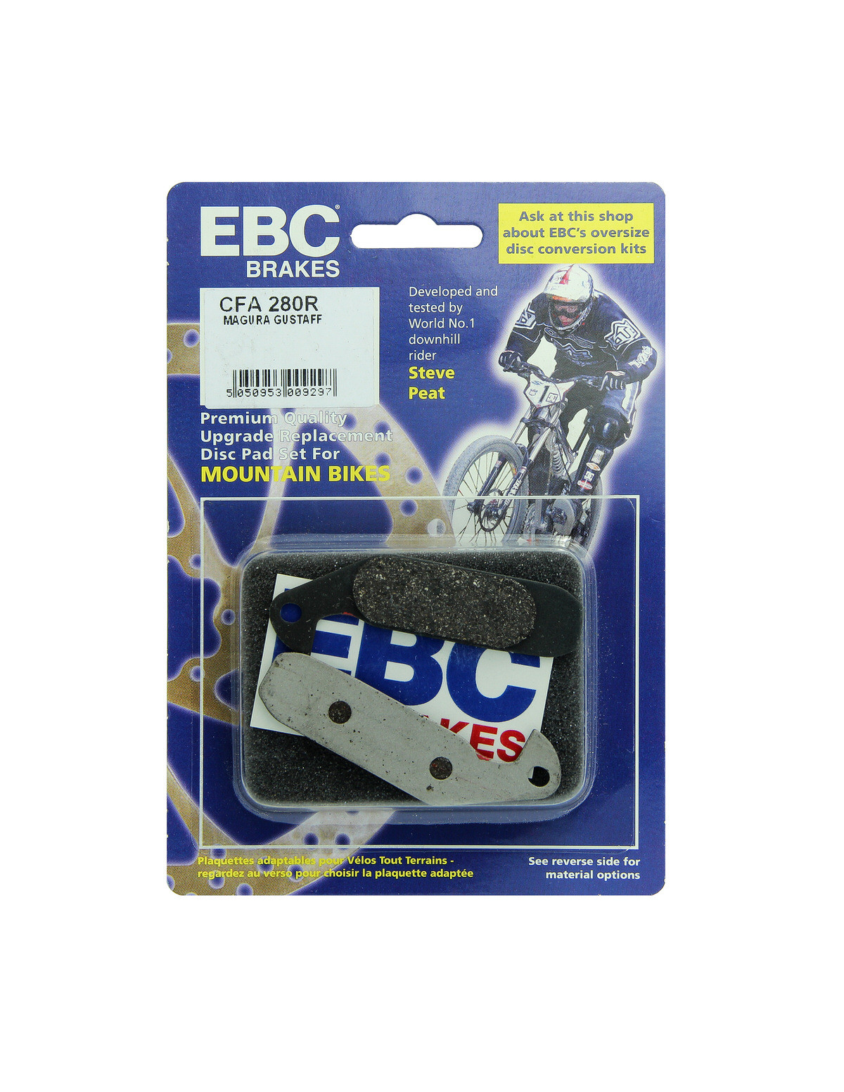 CFA280R - Klocki hamulcowe rowerowe (organiczne wyczynowe) EBC Brakes