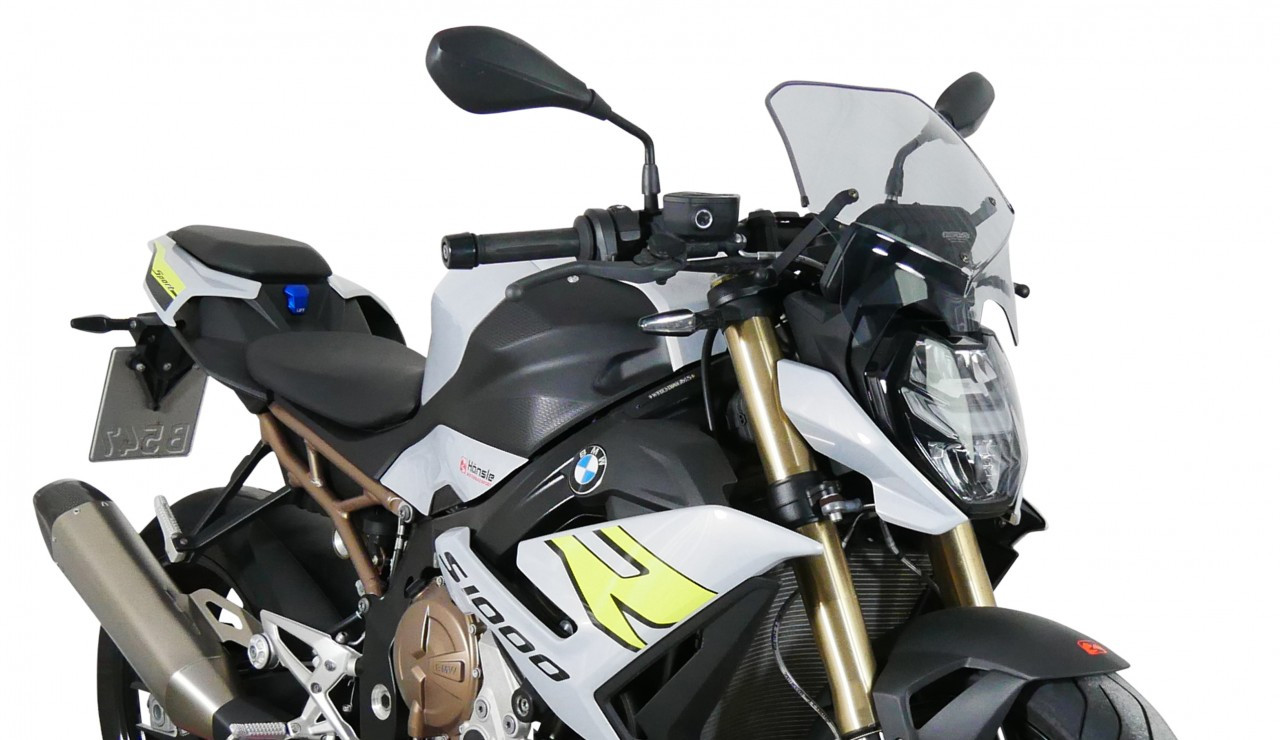 Szyba motocyklowa MRA BMW S1000 R 2021-, forma NSPN, przyciemniana