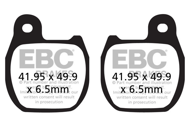 Klocki hamulcowe EBC FA624TT (kpl. na 1 tarcze)