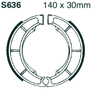 EBC Brakes Szczęki hamulcowe nacinane EBC S636G (1 kpl.)