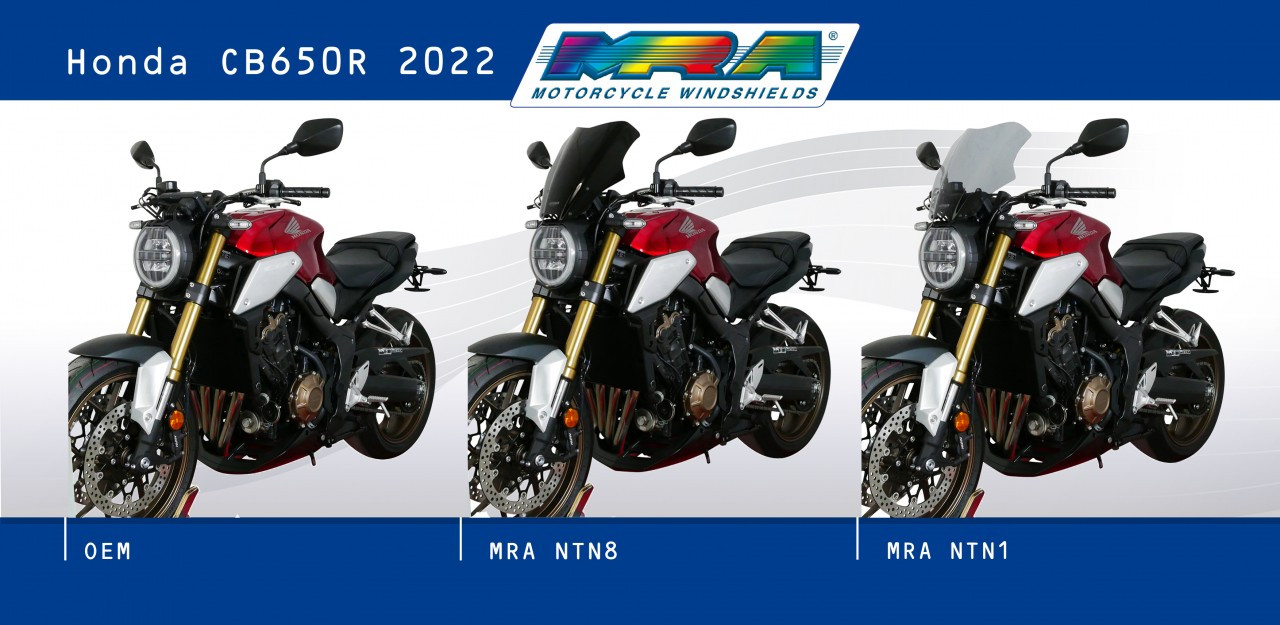 Szyba motocyklowa MRA HONDA CB 650 R 2019-2023, forma NTN, przyciemniana