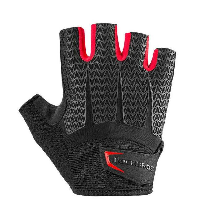 Rękawiczki rowerowe / sportowe ROCKBROS (S169-BR) czarno - czerwone