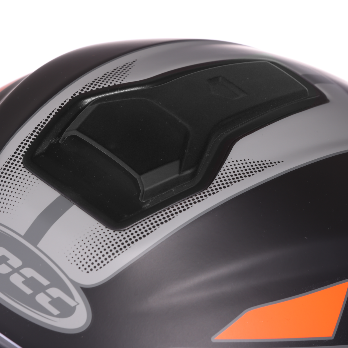 Kask motocyklowy ROCC 841 szaro-pomarańczowy