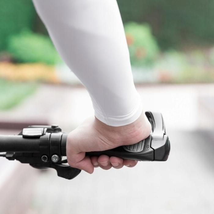 Gripy rowerowe MTB rogi ROXAR ergonomiczne szary-czarny