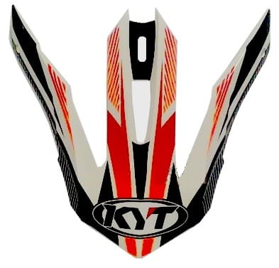 Daszek kasku STRIKE EAGLE STRIPE WHITE/RED FLUO