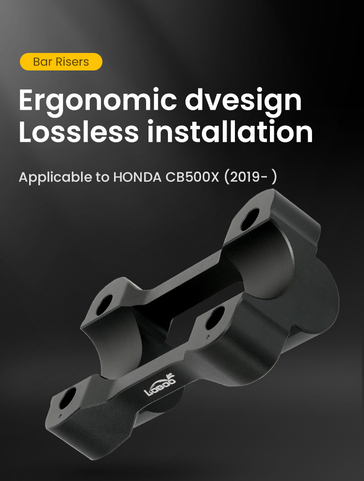 LOBOO Podwyższenie kierownicy do HONDA CB500X (2019-), HONDA NX400 (2024-), podwyższenie 20mm