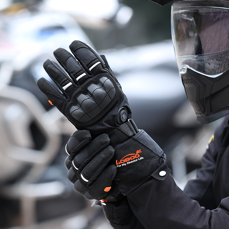 LOBOO Podgrzewane rękawice motocyklowe Czarne rozm. M (01.2.09058.001.01)