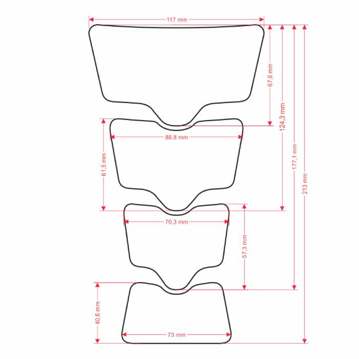 ONEDESIGN Tankpad universal złoty shape carbon